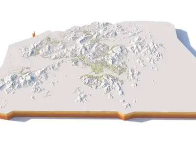 Hong Kong City China 3D model