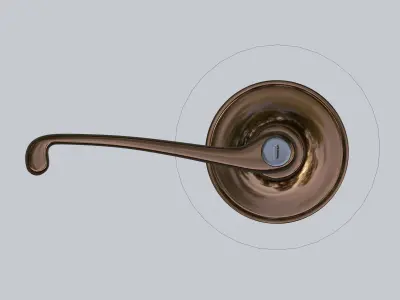 Brass handle doorknob Free 3D model