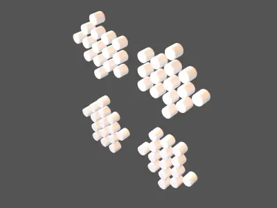 Arrow Dotted Style Symbol V1 002 Low-poly 3D model