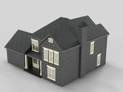 British House Design 16T1 Low-poly 3D model