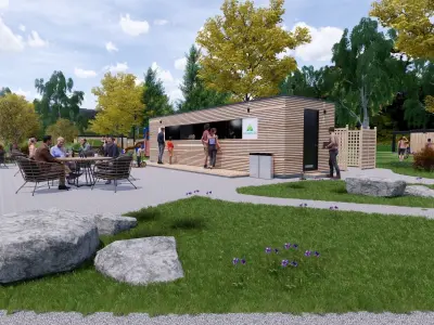 Mobile Kitchen bar fast food restaurant Free 3D model