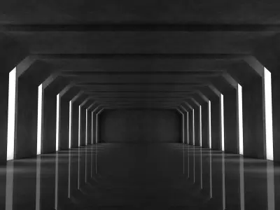 Sci Fi Tunnel 3D model 41