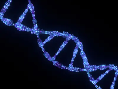 Sci Fi DNA Low-poly 3D model