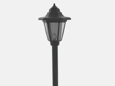 LED Outdoor Solar Garden Light Long 3D model