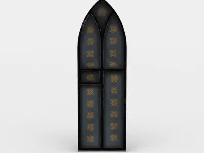 Window stained glass Low-poly 3D model