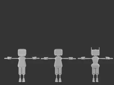 Robot Low-poly 3D model