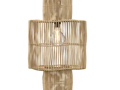 Hanging rattan lamp shade by Tine K Home  3D model