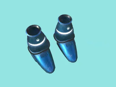 Sci-Fi Boots 02 - Character Design - Megaman Robot Style Low-poly 3D model