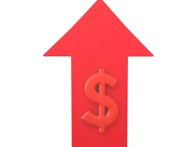 Price Up Symbol V1 006 Low-poly 3D model