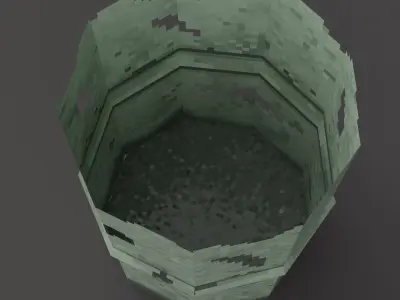 Rusty barrel - PBR Pixel art - PSX Retro Style Low-poly 3D model