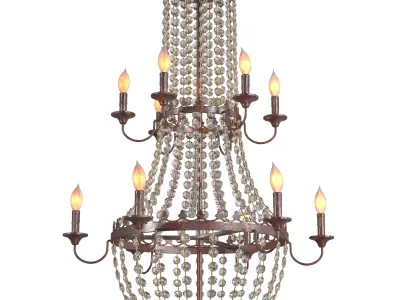 TOCHIC Crystal Chandelier 3D model