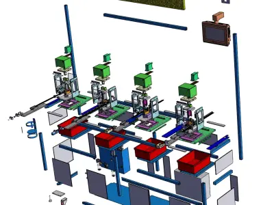 Door seal guide groove notch punching machine 3D model