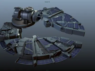 Sci-Fi Space Ship 3D model