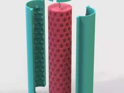 Beeswax Candle Mold 220mm 3D print model