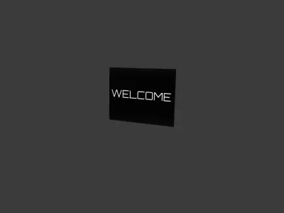 Sign welcome  Low-poly 3D model
