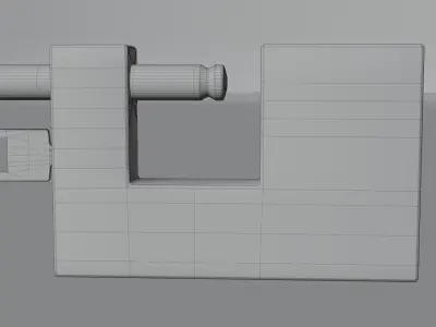 single square padlock 3D model