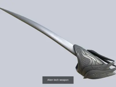 Alien tech weapon collection 3D Model Pack