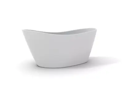 Elegant White Bathtub model pack Low-poly 3D model