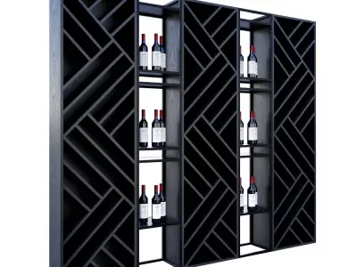 Wine Shelf 9 3D model