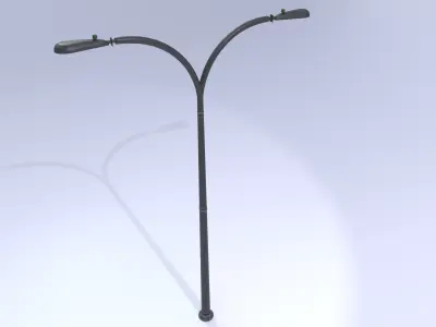 Street Light Pole  Low-poly 3D model