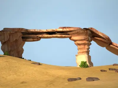 Sand Grass Dune desert landscape sahara wilderness area 3D model