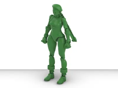 Cammy - Street Fighter - ARTICULATED ACTION FIGURE 150mm 3D print model