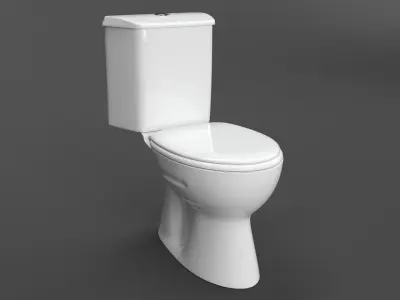Standard Toilet Carmina Low-poly 3D model