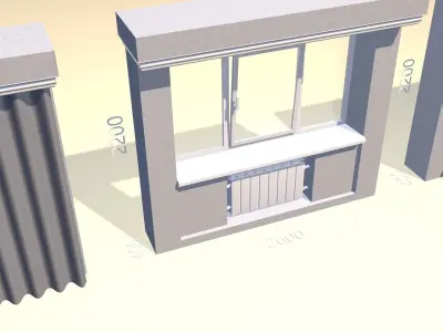 Windows pack Low-poly 3D model