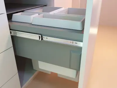 Furniture Fittings Mega Pack - Waste Bins 3D model