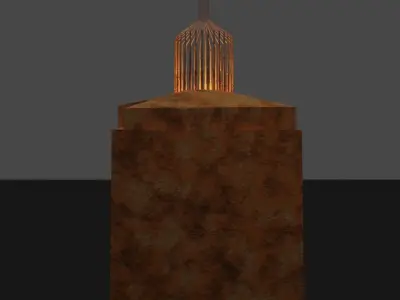 sci fi lamp burner 3D model