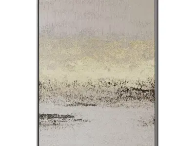 Set of 3 Abstract Paintings in Frames 3D model shop
