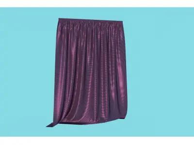 Curtain purple 3D model