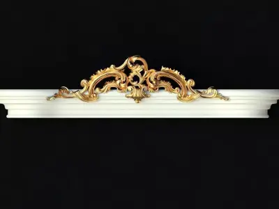 Central decor ornament for furniture 3D model