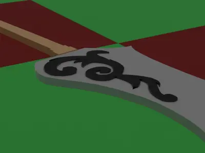 Low Poly Sword 3D model