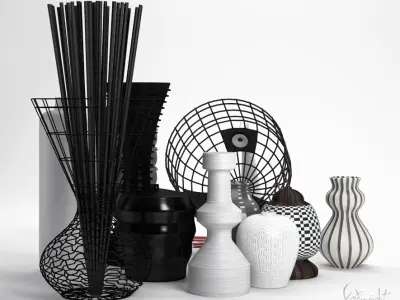 3D Models Vases Collection 3D model