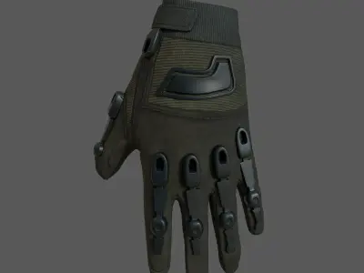 Gloves military combat soldier armor scifi  3D model
