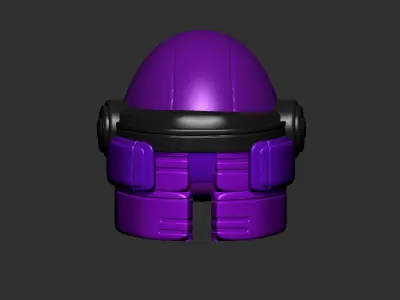 helmet high poly sculpt 3d printable ver 7 3D model 3D model
