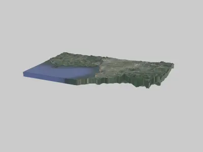 Buffalo City Low-poly 3D model