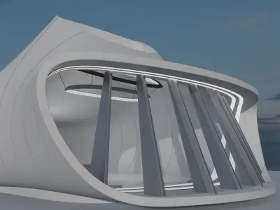 Sci fi interior 3D model