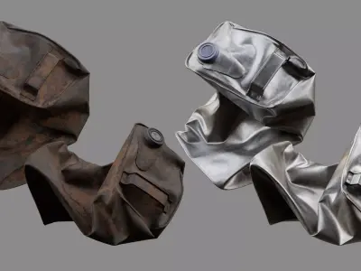 Crushed Paint Can Rectangular 04 3D model