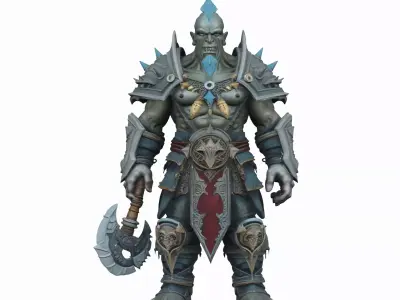 Epic Frost Orc Death Knight 3D Model World of  Style 3D model