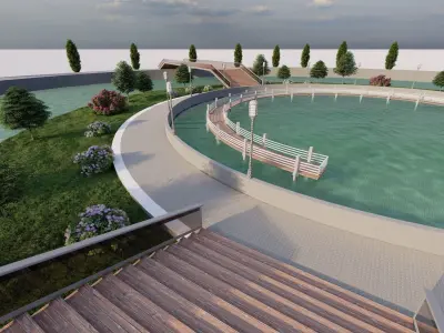 park-public park-Private Park Landscape 3D model