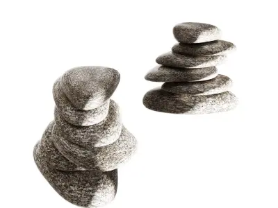 Set of stones 3D model