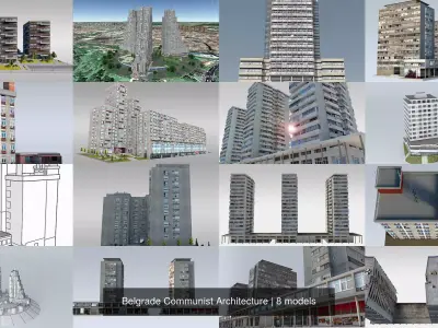 Belgrade Communist Architecture 3D Model Pack