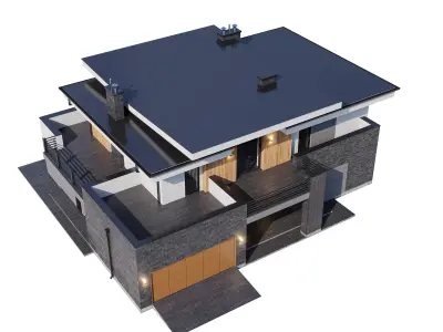 Modern house V84 3D model