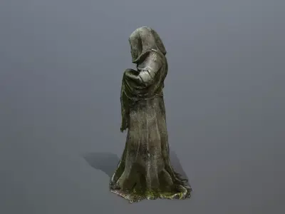 old statue  Low-poly 3D model get