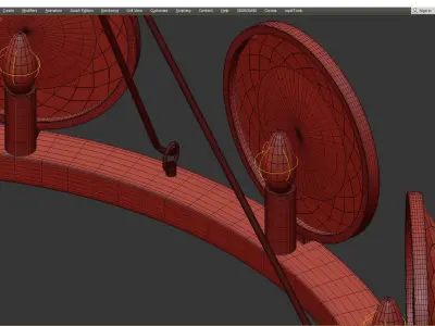 Currey and Co MarjieScope Chandelier Low-poly 3D model