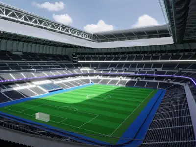 Santiago bernabeu and Camp nou Stadiums 3D Model Pack