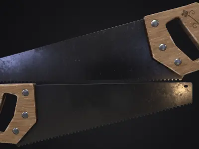 Outdoor Tools and Props Collection Game Ready Low-poly 3D model