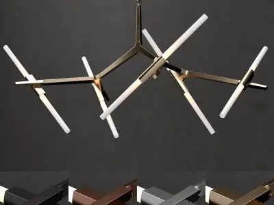 Chandelier Agnes 10 lights 4 colors 3D model